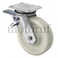 Industry and Shop Polyamide heavy duty swivelling castors with double stop