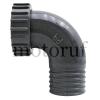 Gardening Curved hose connector with female thread