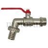 Gardening Ball drain valve <br> nickel plated brass
