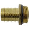 Gardening Brass hose barb with collar and O-ring seal