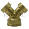 Gardening 3-way distribution piece, brass <br> without coupling