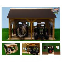 Toys Timber tractor shed