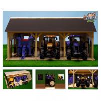 Toys Timber tractor shed