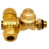Topseller Nozzle holder M75, brass, double with anti-drip