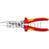 Industry Pliers chrome plated, handles insulated with multi-component grips, VDE-tested