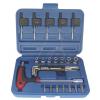 Workshop T- and E-profile plug wrench set (1/4"), 27-pce