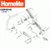 Homelite Benzin CSP4518 Spareparts Griff