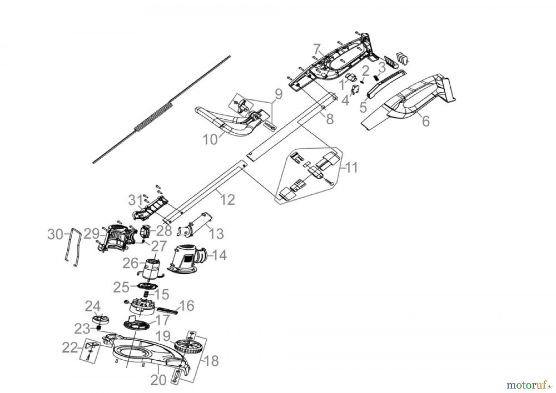 MR Gardener (Güde) AKKU-TRIMMER 25,2V - 2,0 AH - 05073_EM FSL05073-01