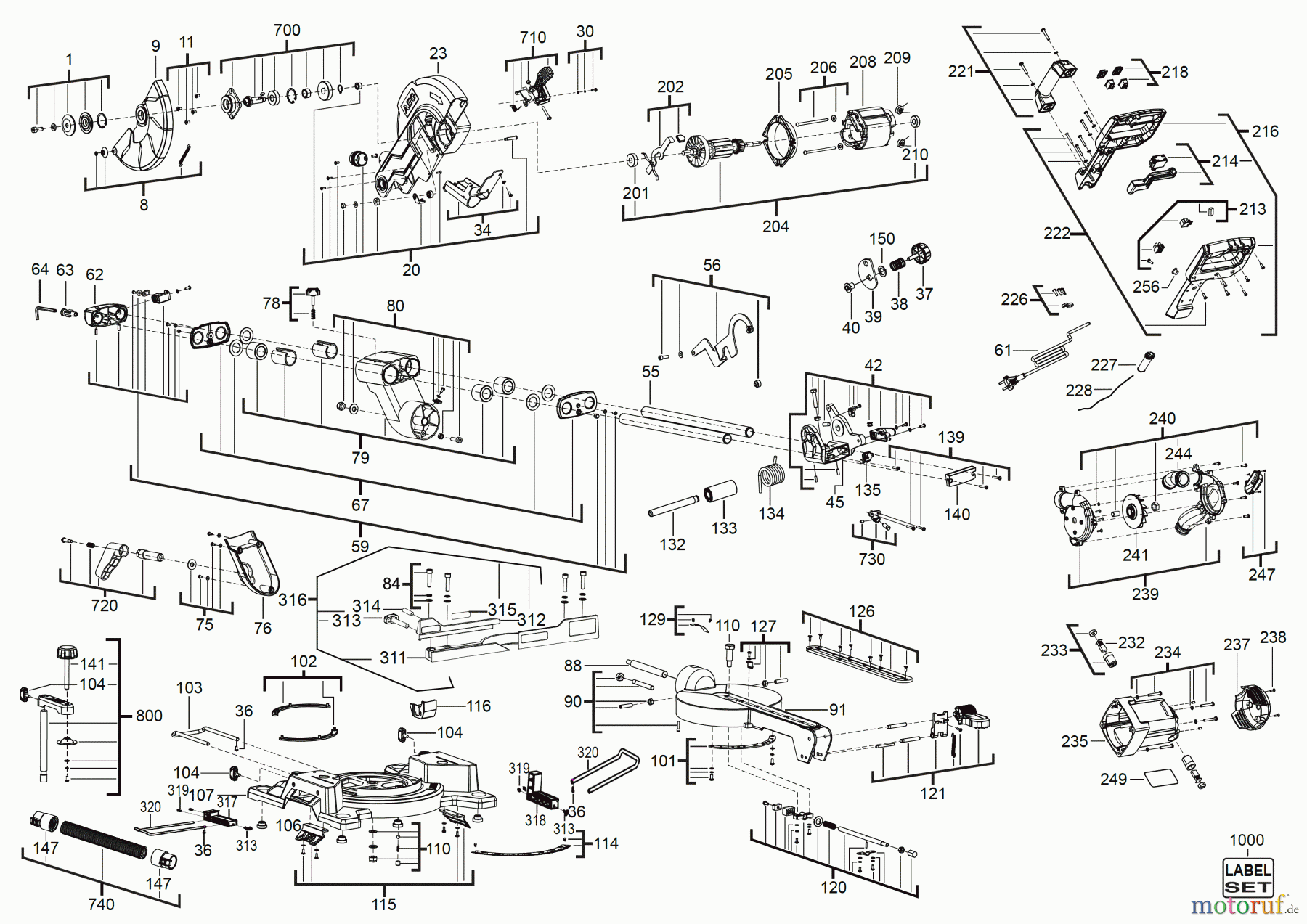  AEG Powertools Holz-Bearbeitung Kapp- und Gehrungssäge PS 216 L Kapp- und Gehrungssäge mit Zugfunktion Seite 1