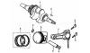 LONCIN Motoren LC175F, LC175FD, LC180F, LC180FD Spareparts Kurbelwelle/Kolben