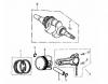LONCIN Motoren LC165F, LC165FD, LC170F, LC170FD Spareparts Kurbelwelle, Kolben, Pleuel