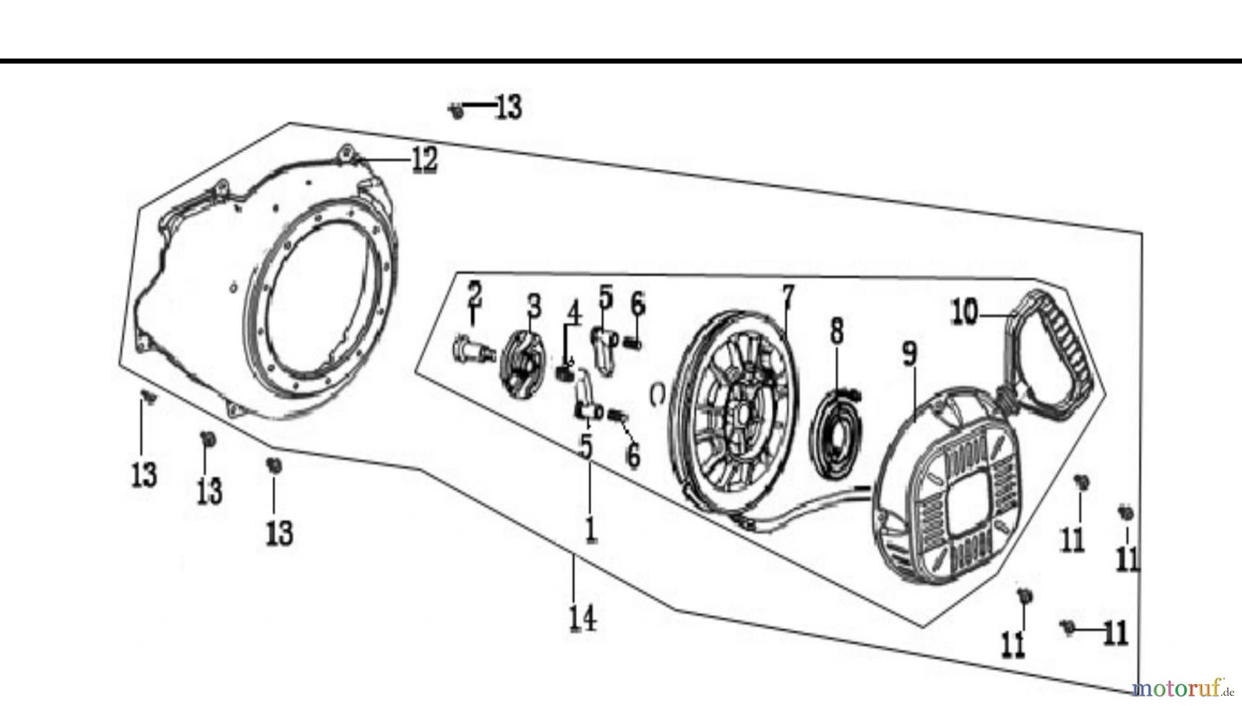  LONCIN Motoren Schneefräsen Motor LC185FDS  Seilzugstarter