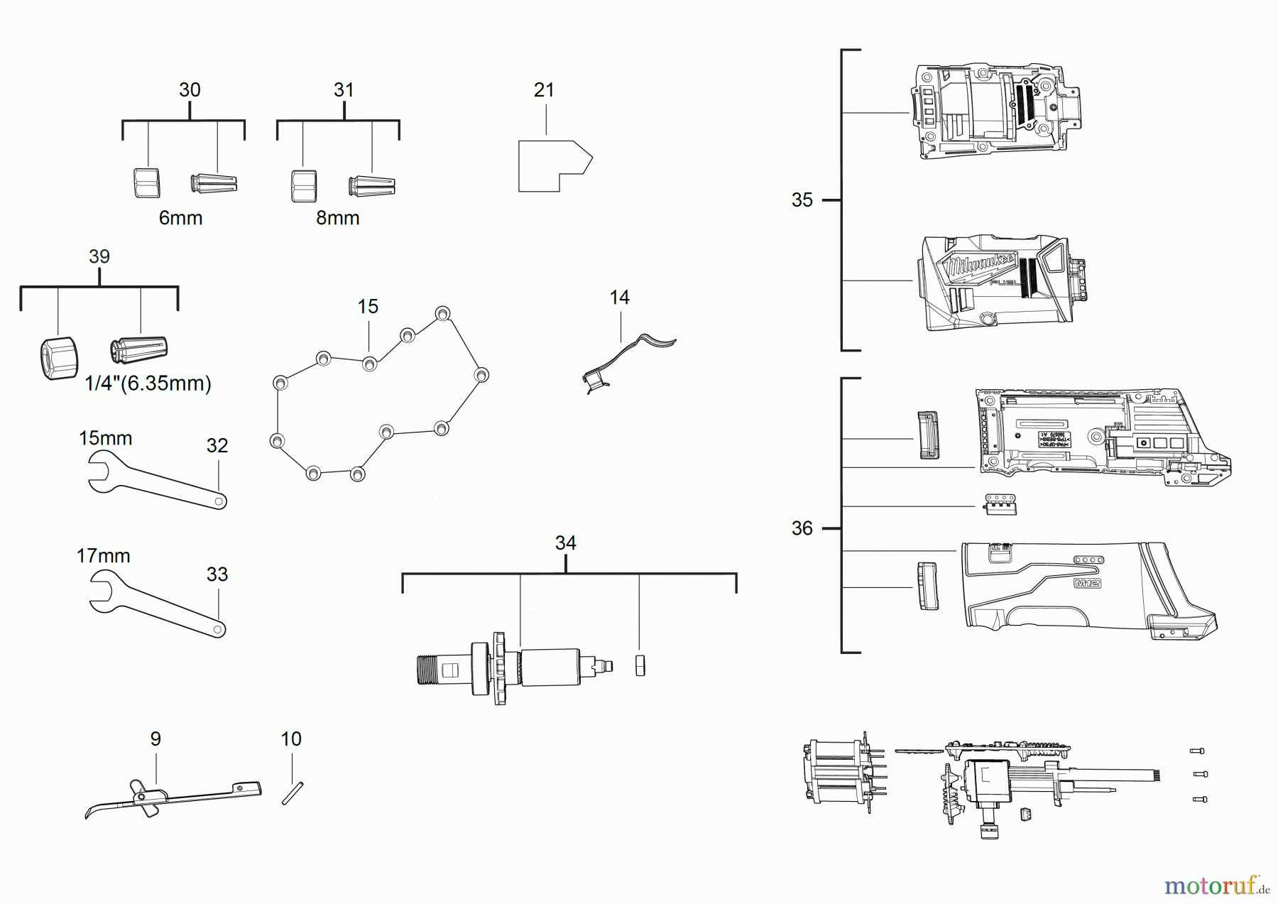  Milwaukee Akku-Geräte Schleifen und Polieren GERADSCHLEIFER M12 FDGS Seite 1