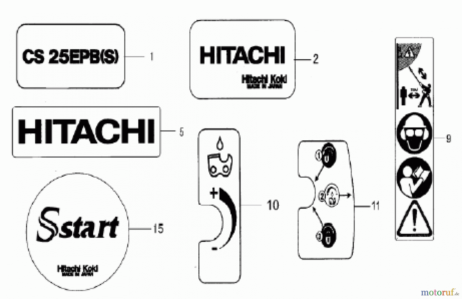  Hitachi Motorsägen ET-Liste CS25EPB8(S) Seite 12