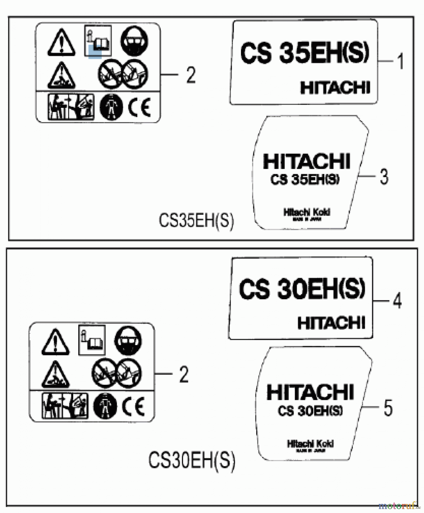  Hitachi Motorsägen ET-Liste CS30EH(S)/35EH(S) Seite 12