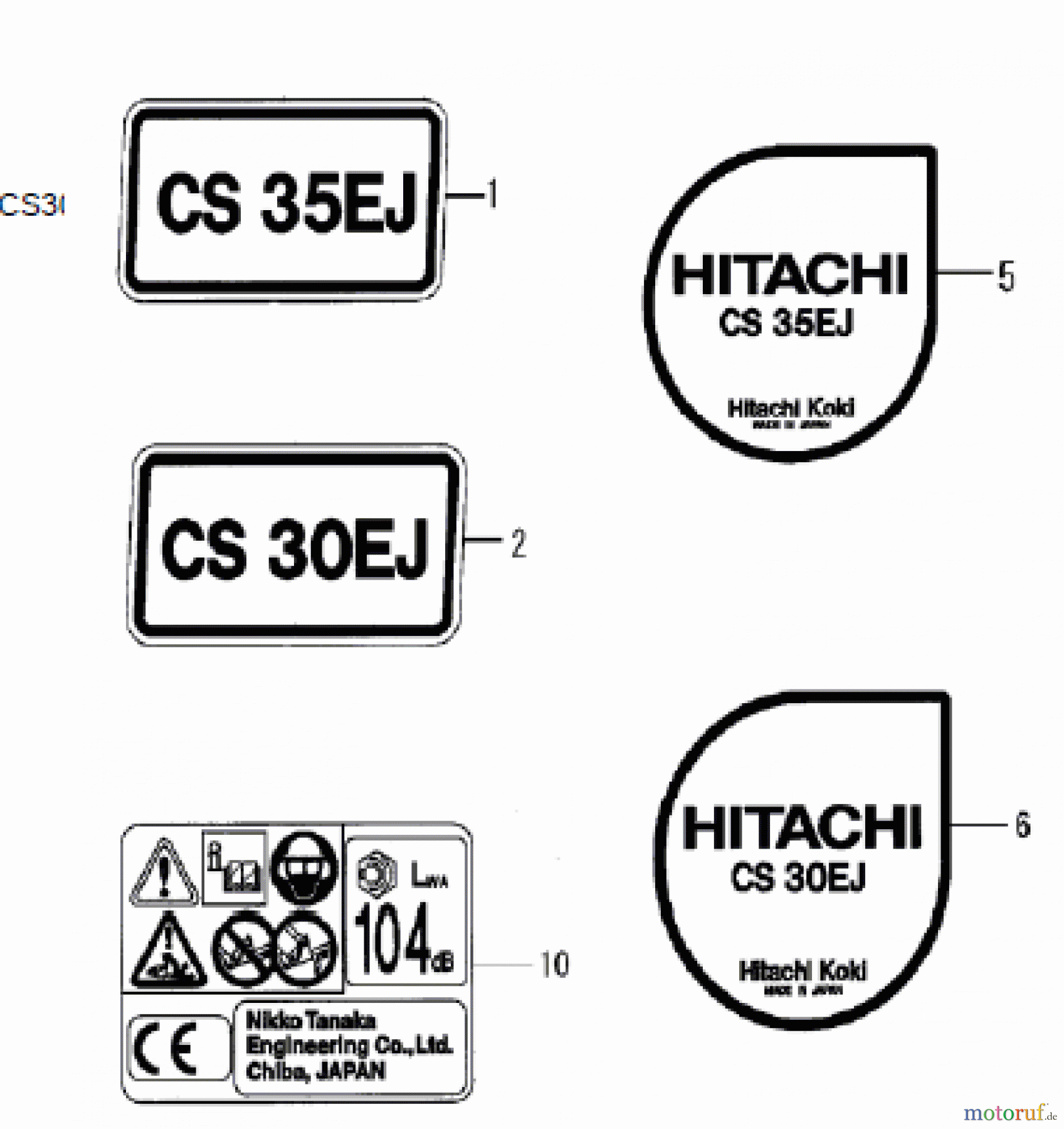  Hitachi Motorsägen ET-Liste CS30EJ/CS35EJ Seite 13