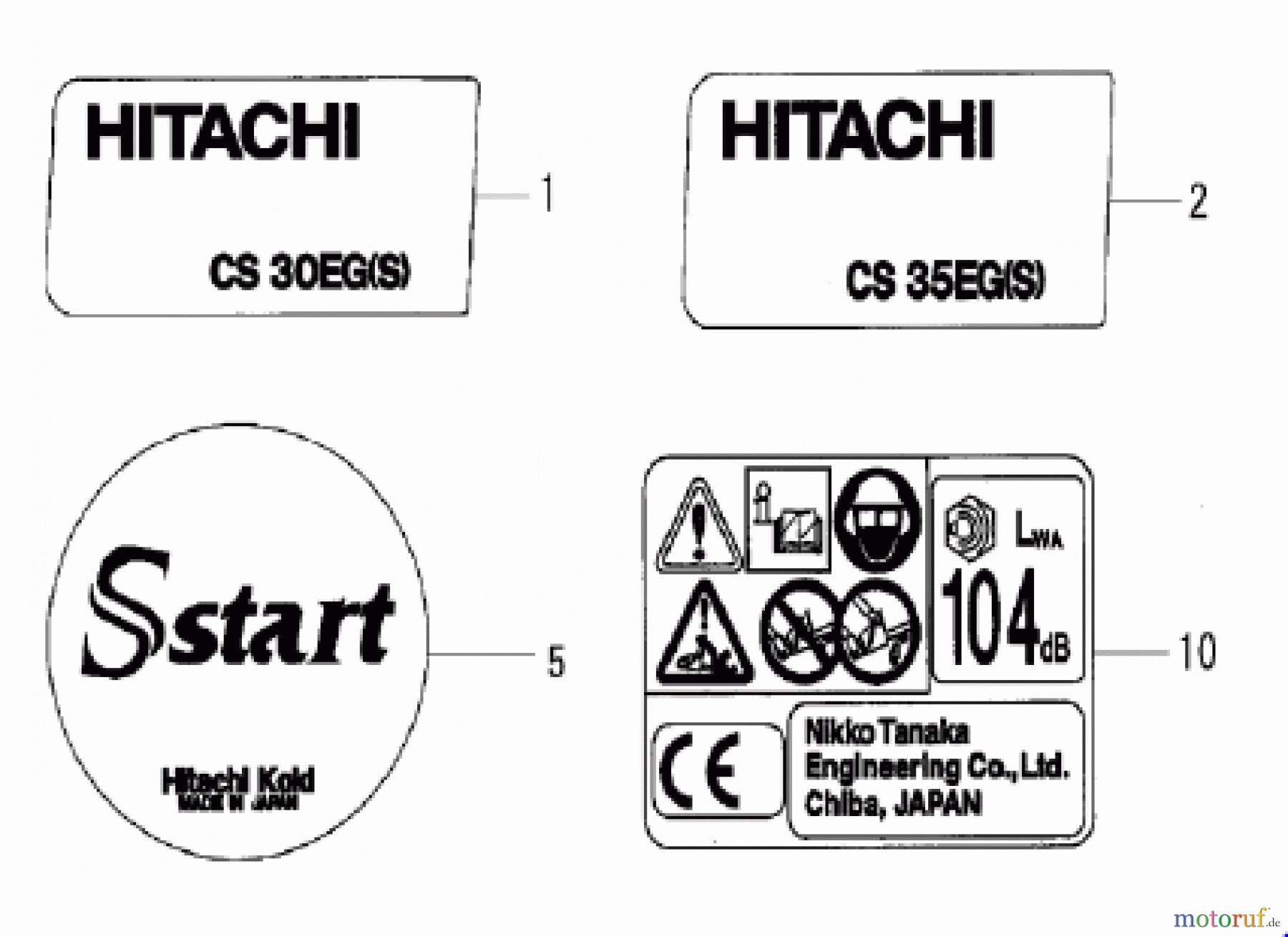  Hitachi Motorsägen ET-Liste CS30EG(S)/CS35EG(S) Seite 13
