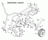 Wolf-Garten OHV 3 6990000 Série A (1997) Pièces détachées Système direction, Chassis superieur