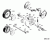 Wolf-Garten 6.42 EA 4925080 Series E (1998) Spareparts Gearbox, Wheels