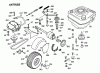 Wolf-Garten Cart SV 3 6110000 Series A (1998) Spareparts Differential, Drive system, Engine