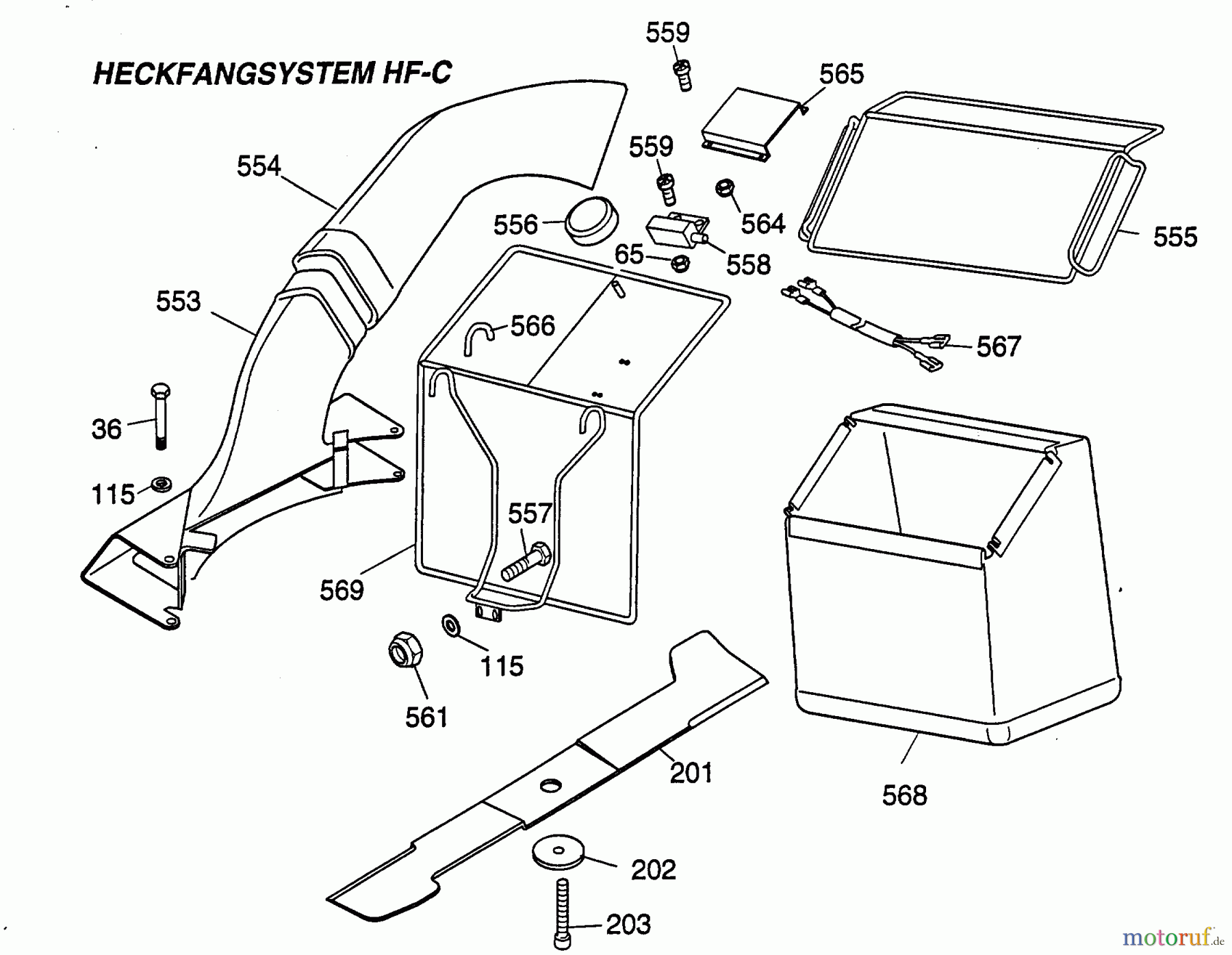  Wolf-Garten Cart Cart OHV 2 6190000 Series B  (1999) Grass catcher