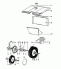 Wolf-Garten 4.46 BA 6910580 Series A (1996) Spareparts Gearbox, Wheels