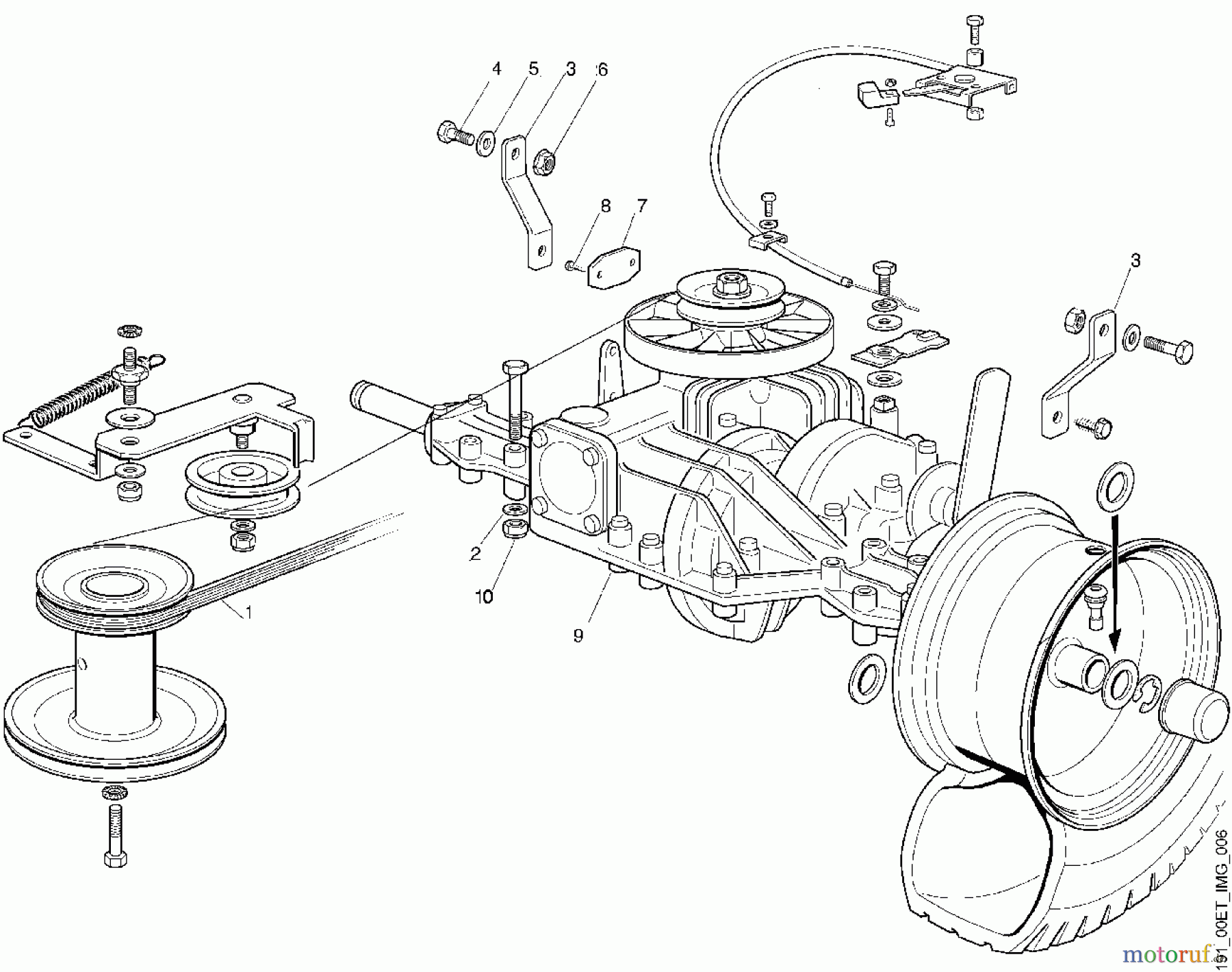  Viking Aufsitzmäher Aufsitzmäher MR 380 F1 - Getriebe (f. ältere Bauart)