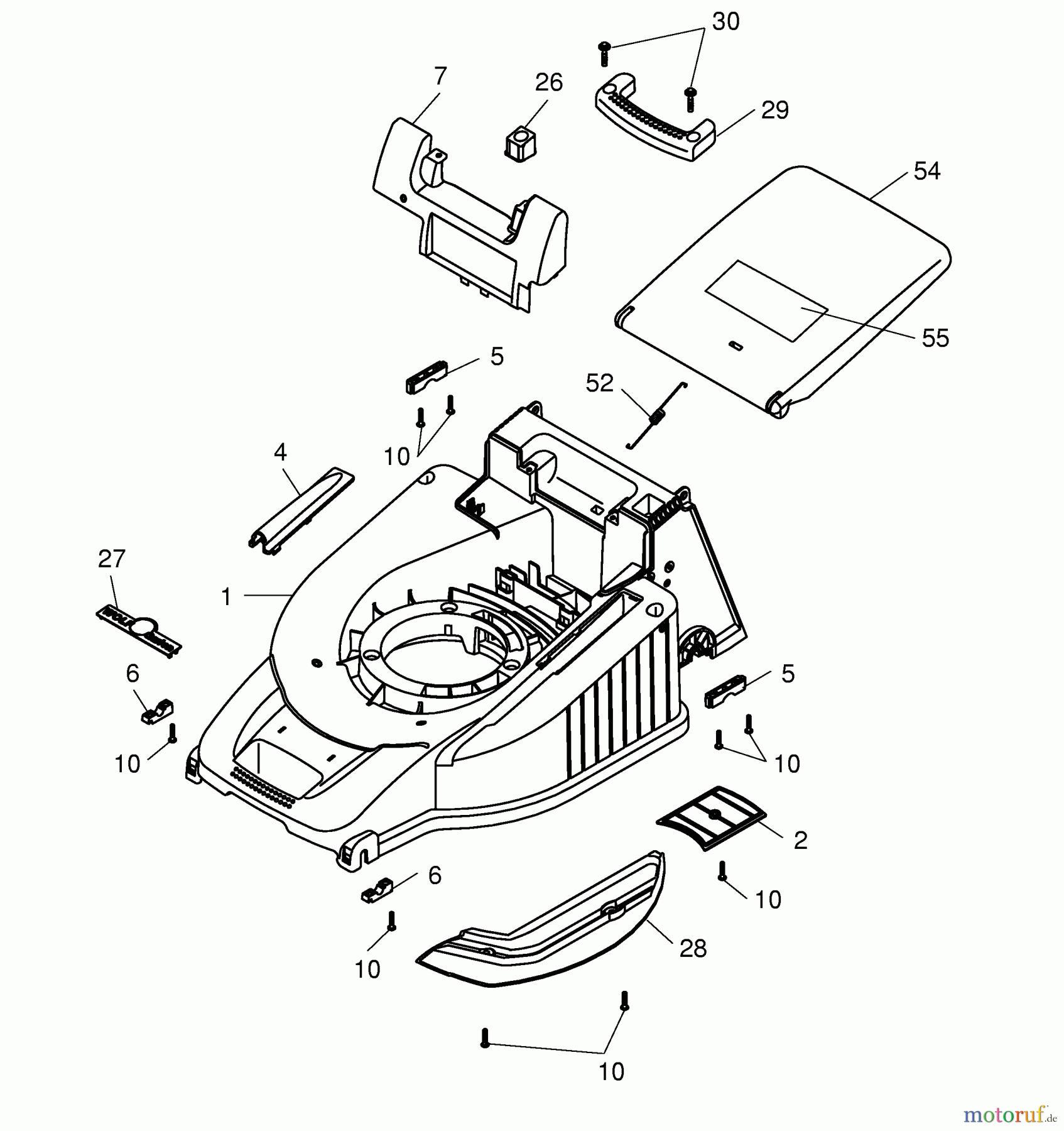  Wolf-Garten Petrol mower 2.40 BC 4001085 Series C  (2004) Deck housing