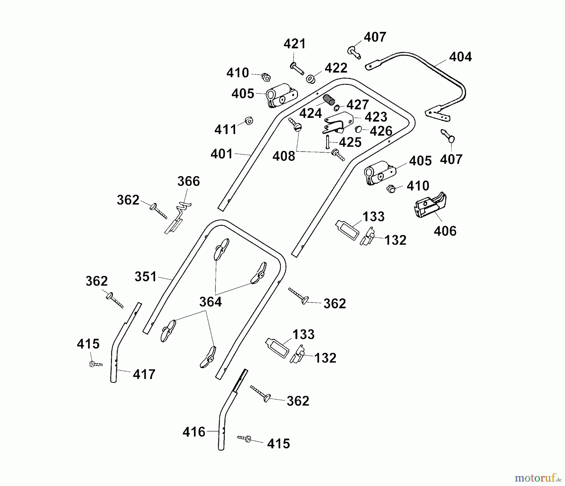 Wolf-Garten Petrol mower 2.46 TM 4604004 Series A (2003) Handle