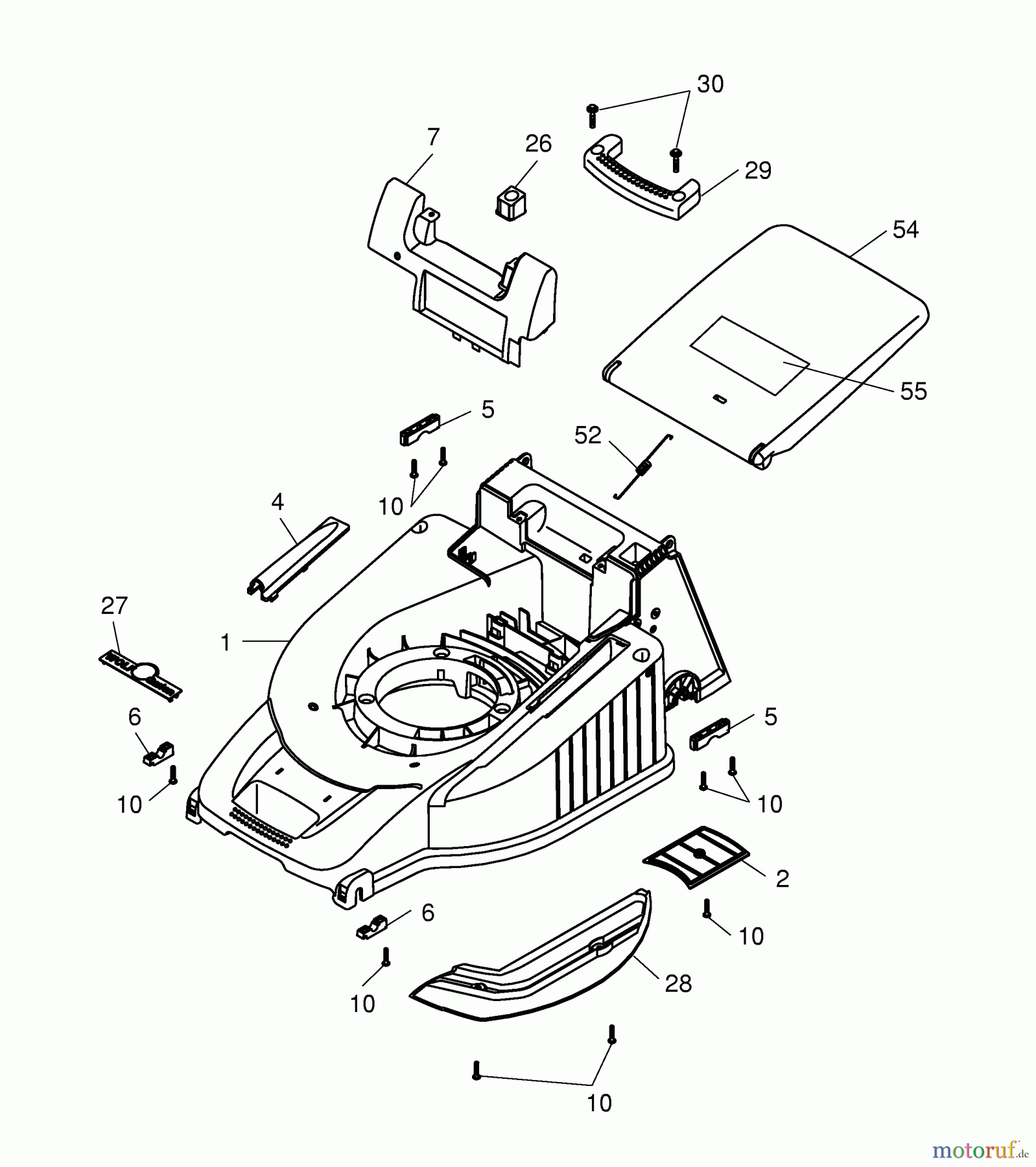  Wolf-Garten Electric mower Esprit 40 E 4020680 Series C, D  (2004) Deck housing