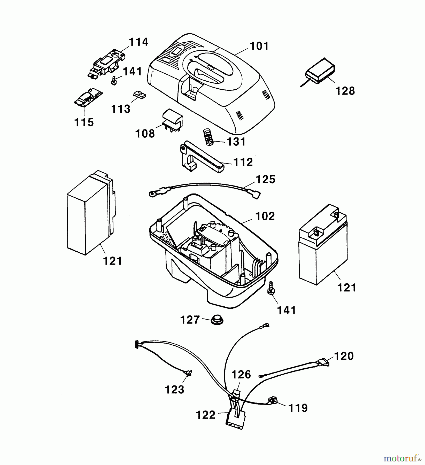  Wolf-Garten Battery mower Premio 40 AC 4044000 Series D  (2010) Exchange lead battery