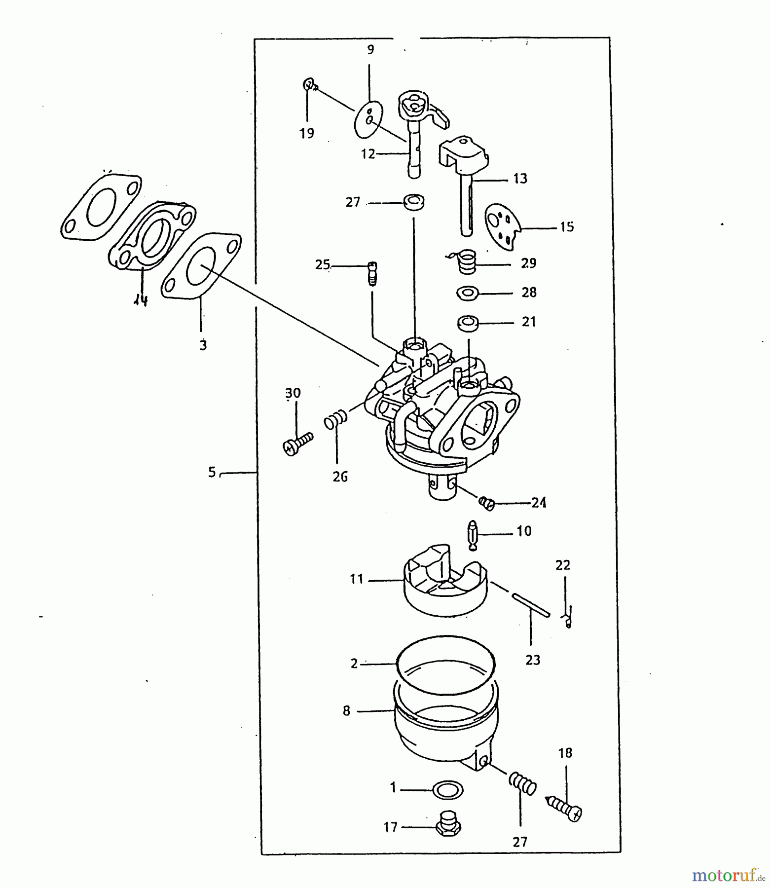  Wolf-Garten Petrol engines Kawasaki FC 180 V 2096080  (1999) Carburetor