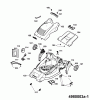 Wolf-Garten Power Edition 40 E-1 4980003 Series A (2006) Spareparts Deck housing