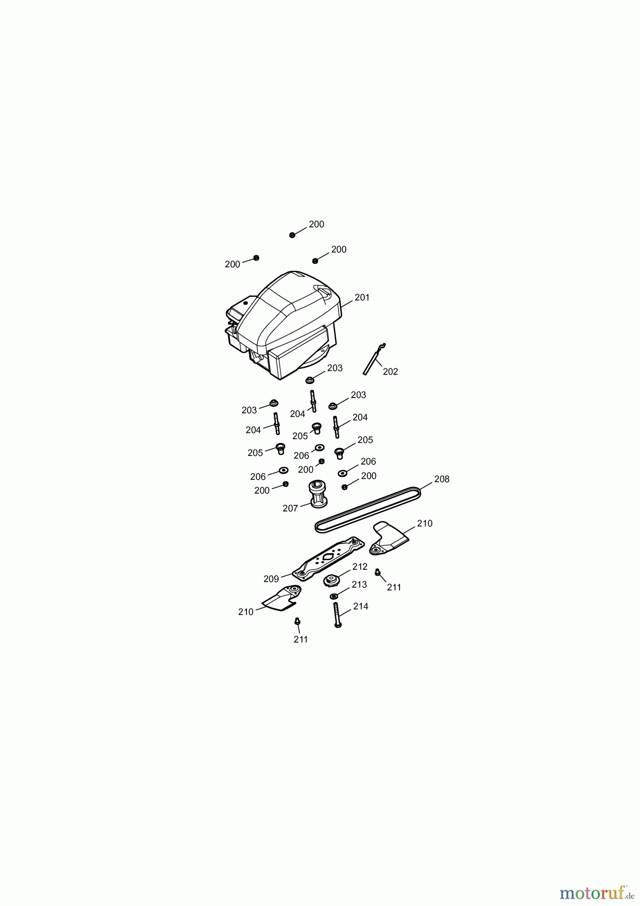  Florabest Petrol mower self propelled 46 BA/07 8102000 Series A  (2007) Blade, Blade adapter, Engine