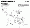 PORTER CABLE A 3.0HP 4G SS UM 1STG 120 C3001 Spareparts Seite 1