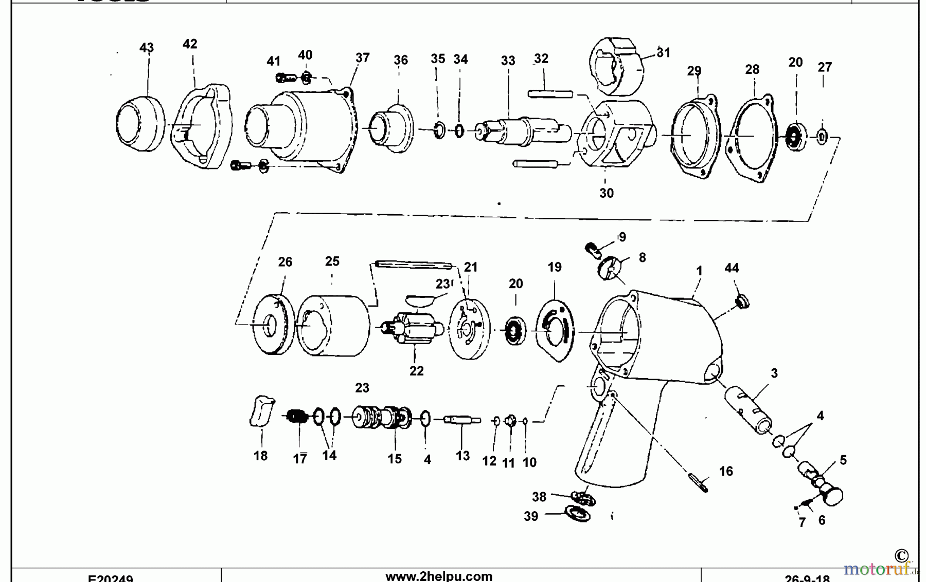 MAC POWER TOOLS IMPACT WRENCH AW226 Seite 1