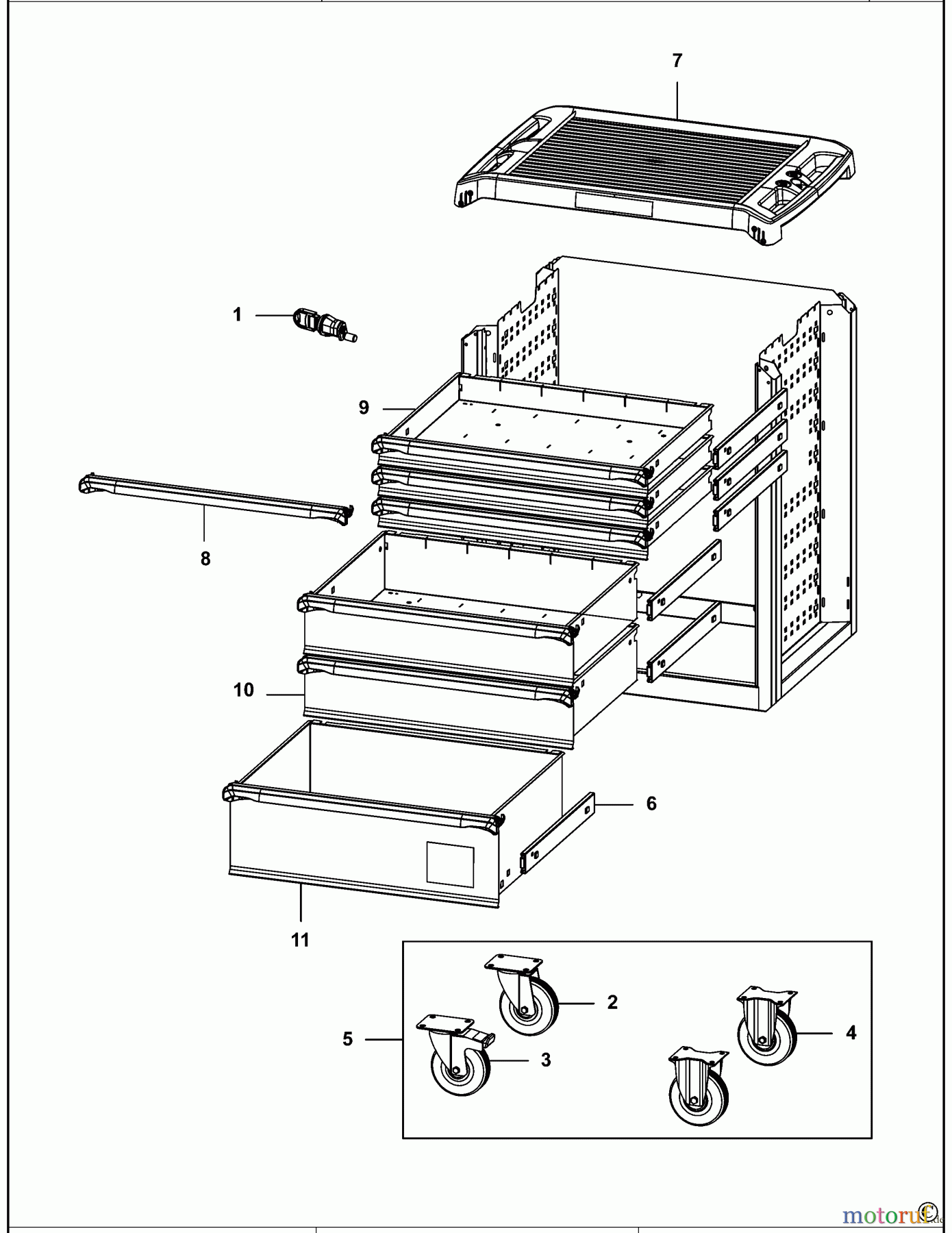  FACOM STORAGE ROLLER CABINET ROLL.6RM3PB Seite 1