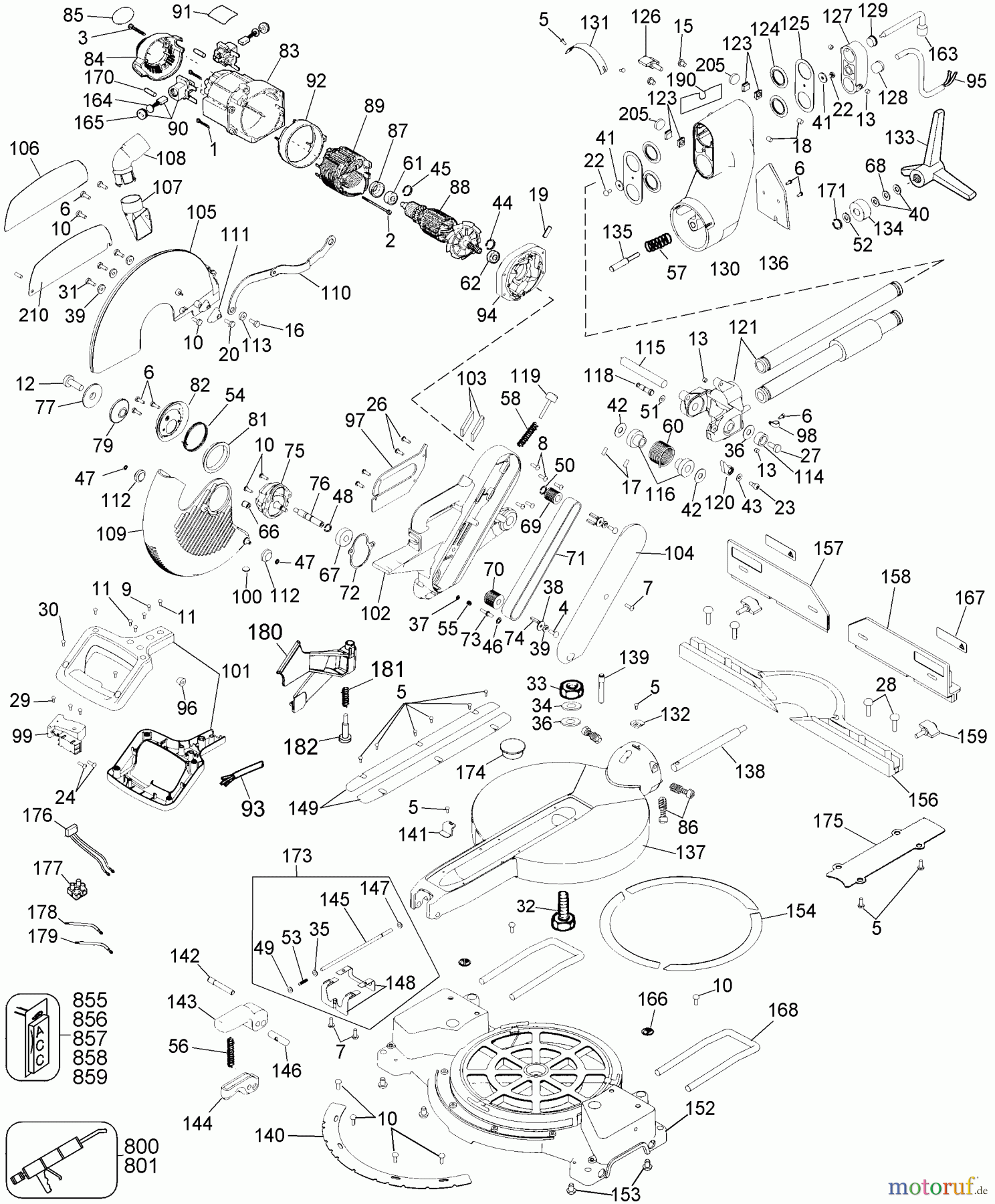  DEWALT Divers 305MM SIDE MITER SAW DW708L Seite 1
