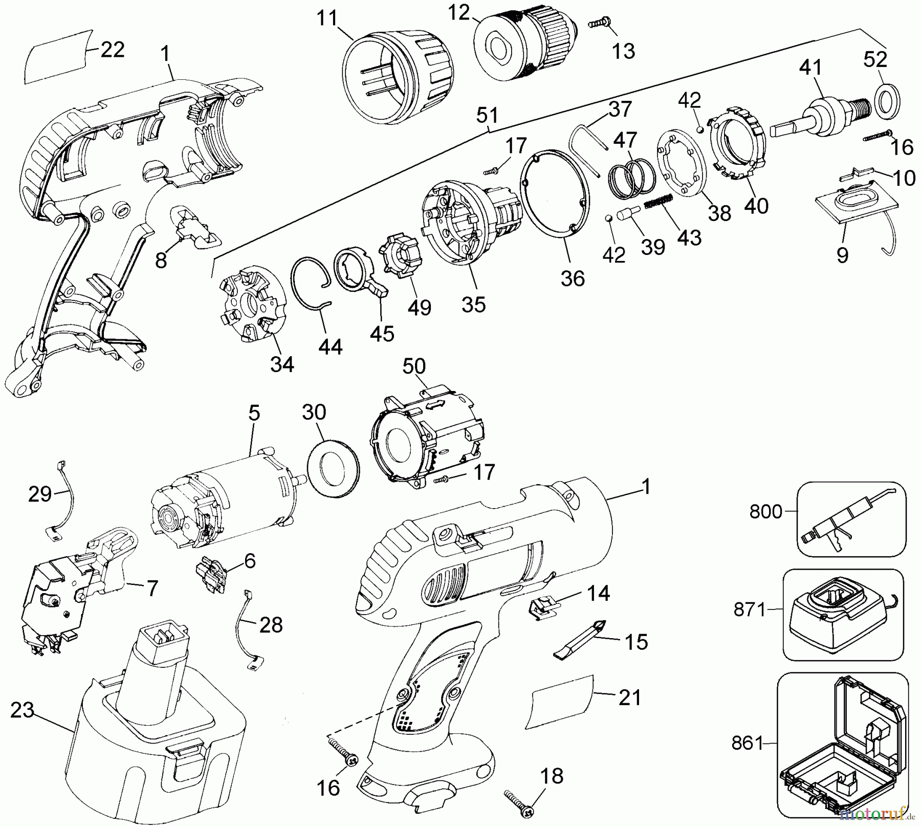  DEWALT Divers 12V HAMMERDRILL DW924K Seite 1