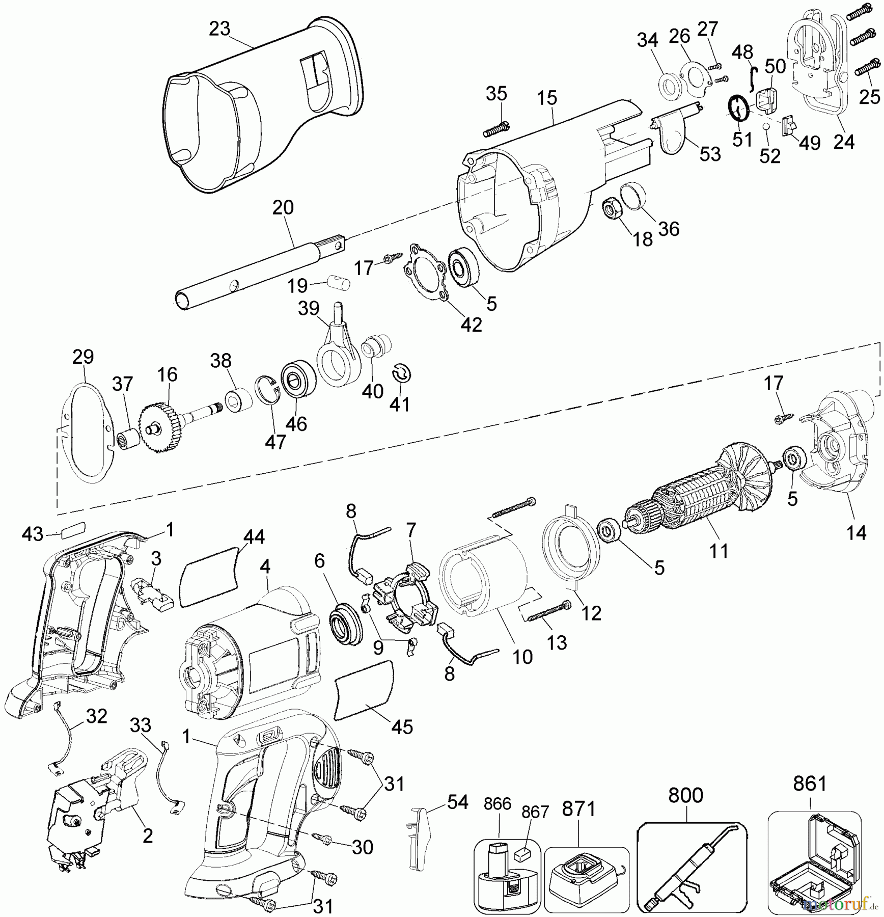  DEWALT Divers 18V RECIP SAW DC380N Seite 1