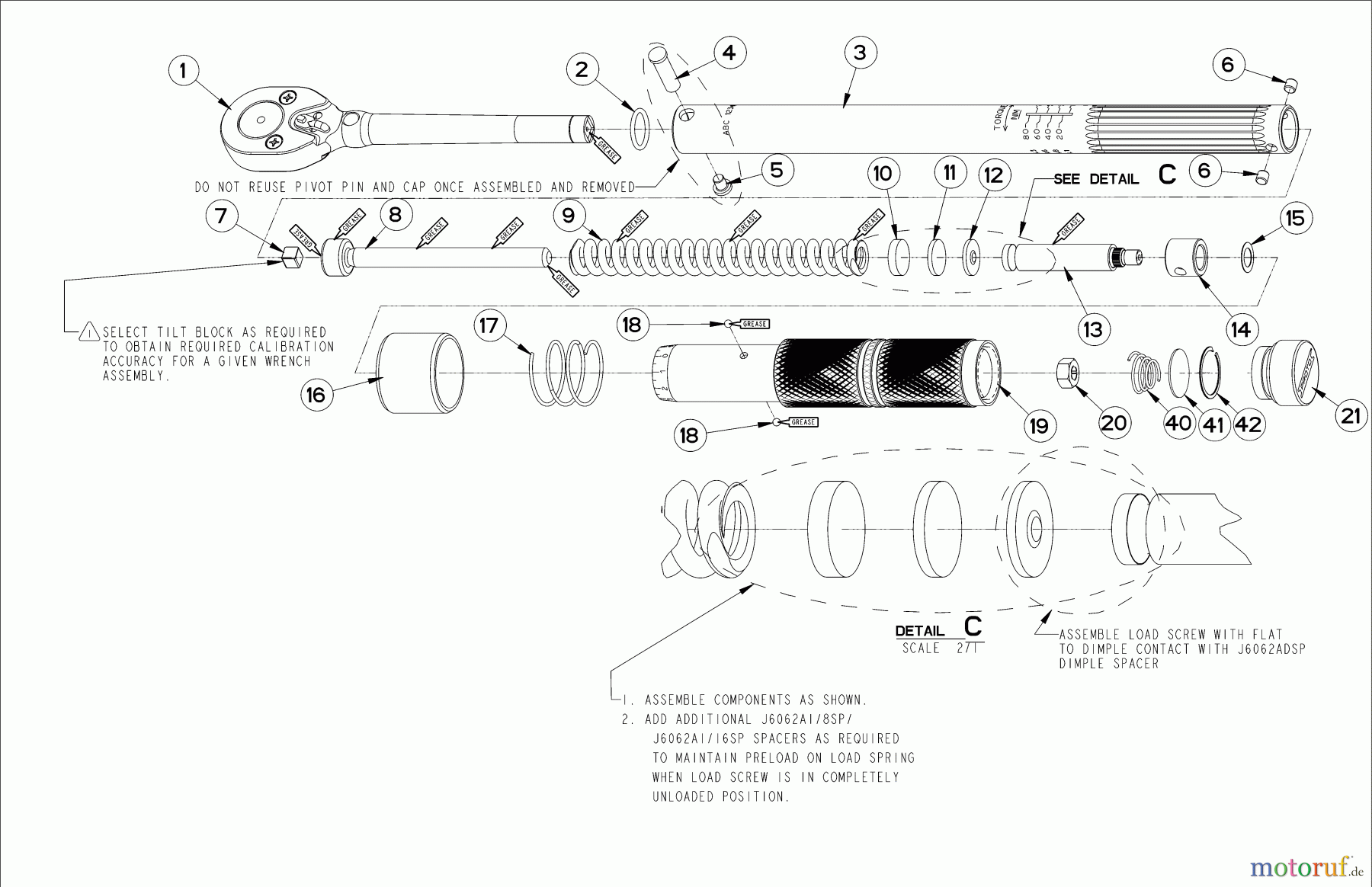 PROTO Divers Torque Wr 3/8Dr 10-80 Nm J6006NMC Seite 1