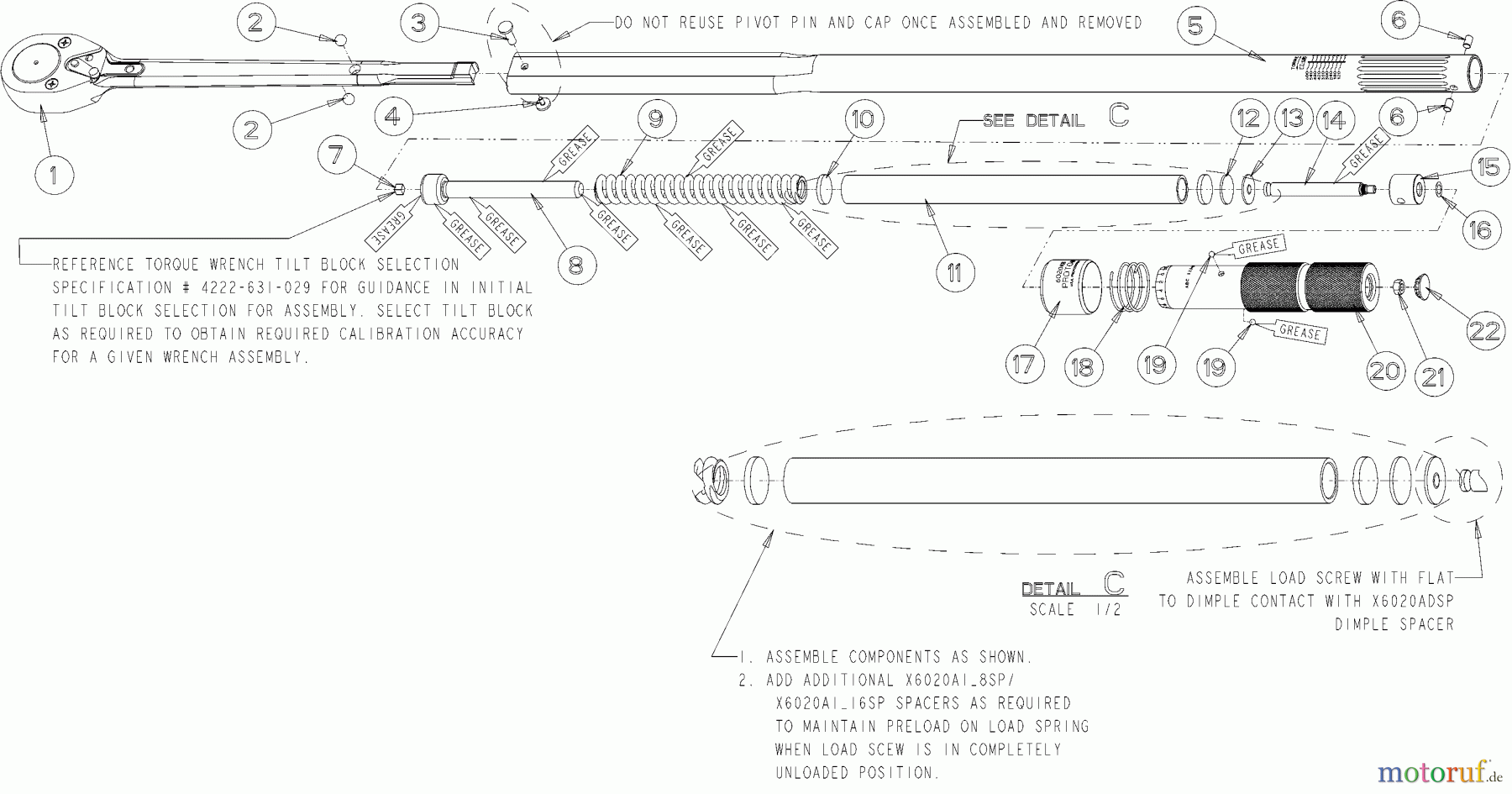  PROTO Divers Torque Wr 3/4 Dr 90-600 F J6020AB Seite 1
