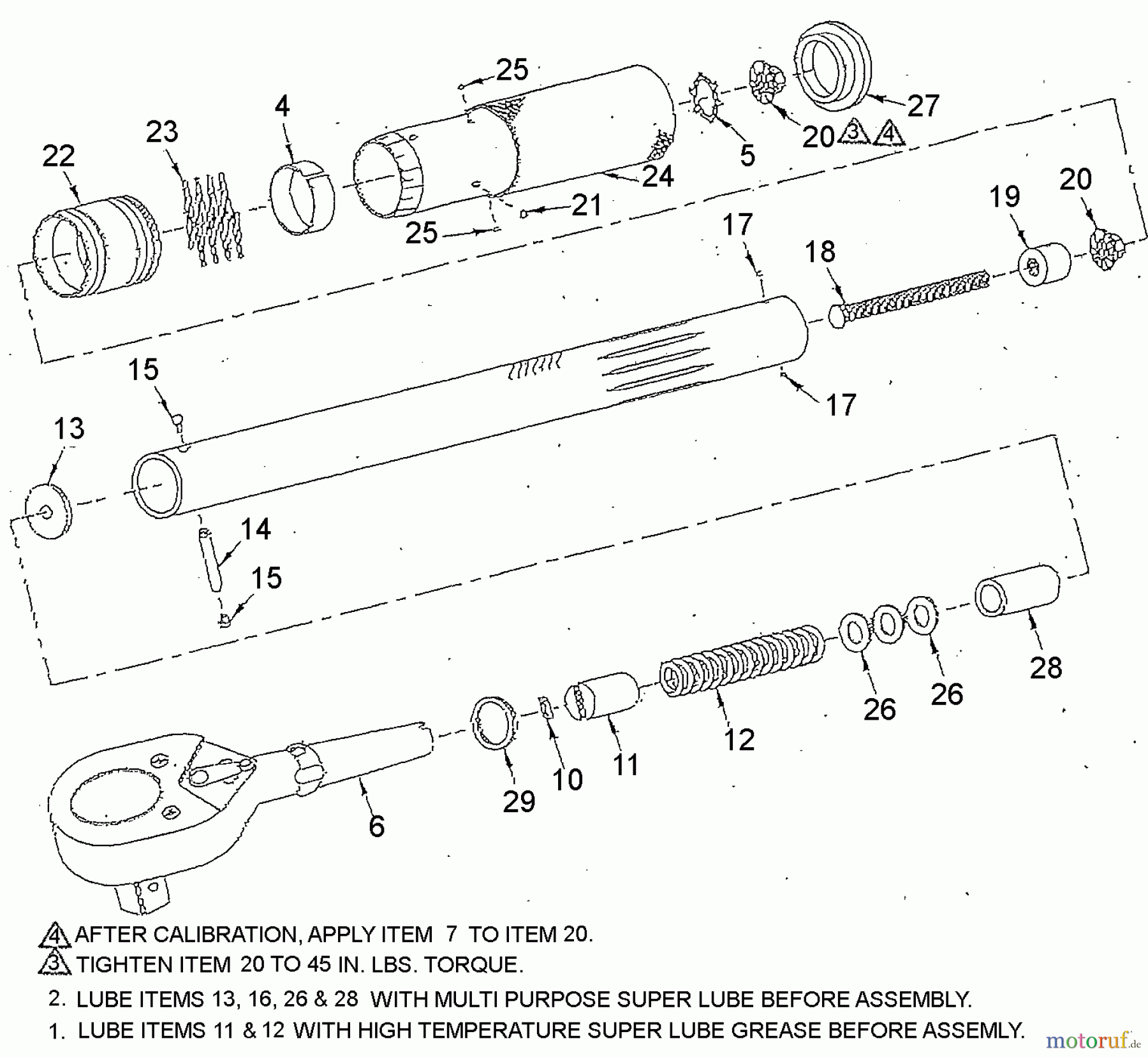  PROTO Divers TORQUE WR 1/4DR 10-50 IN J6060A Seite 1