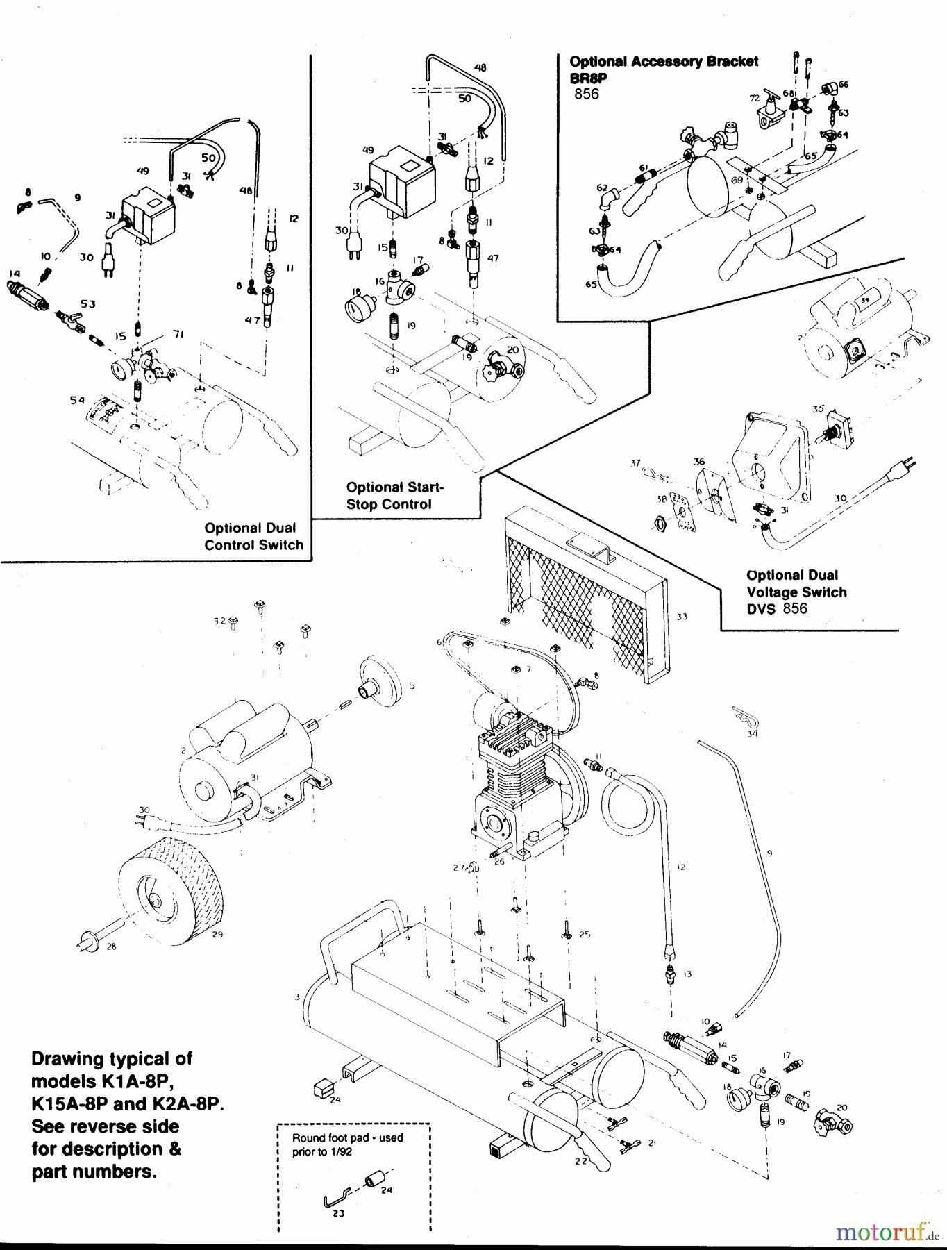  EMGLO Divers 1.5HP 8G COMPRESSOR K15A-8P Seite 1