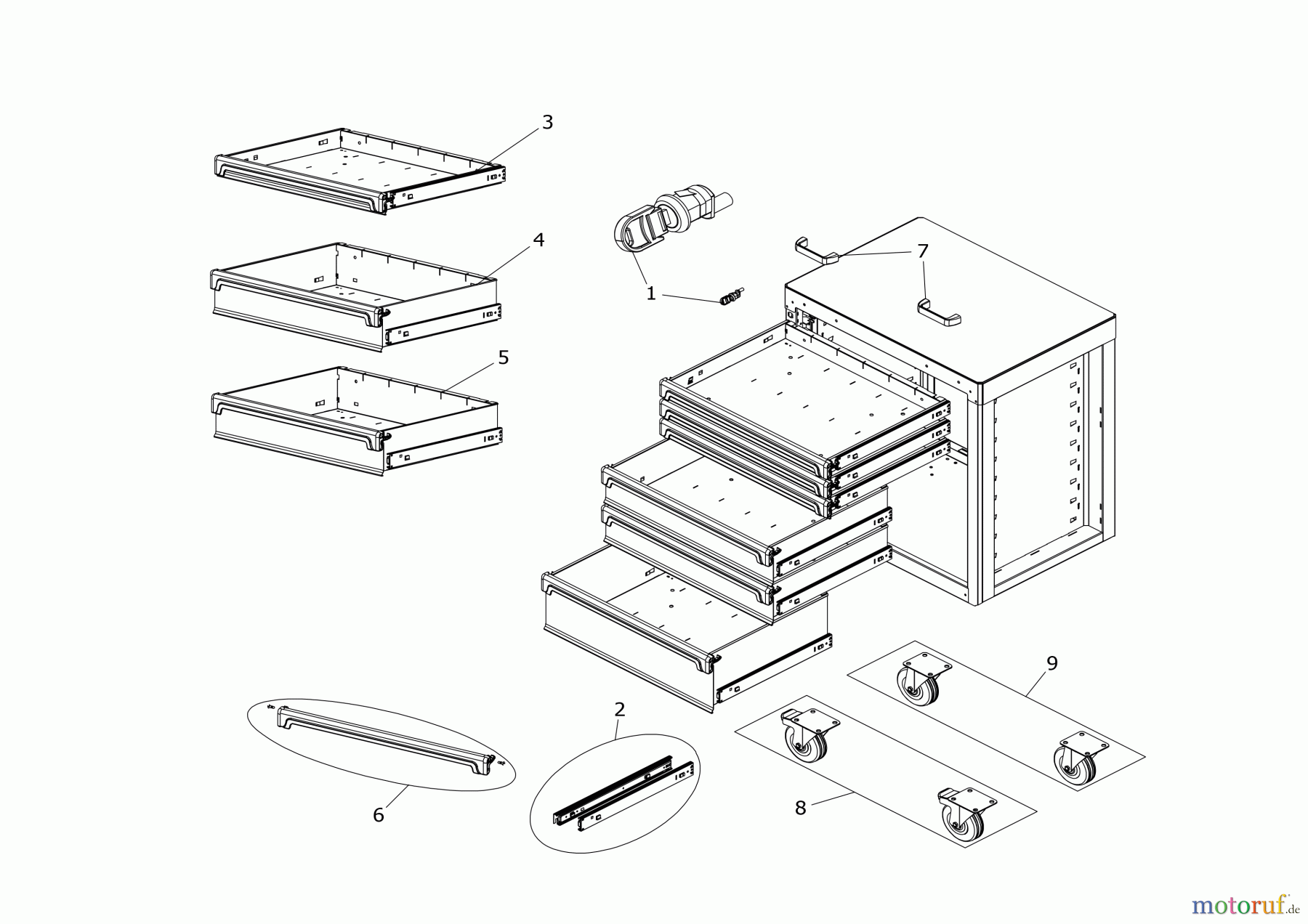  FACOM STORAGE ROLLER CABINET RWS2-ROLL6M3ABS Seite 1