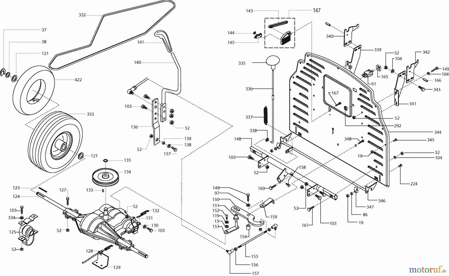  Dolmar Rasentraktoren TM-102.13 TM-102.13 (2003) 3  GETRIEBE, ANTRIEB