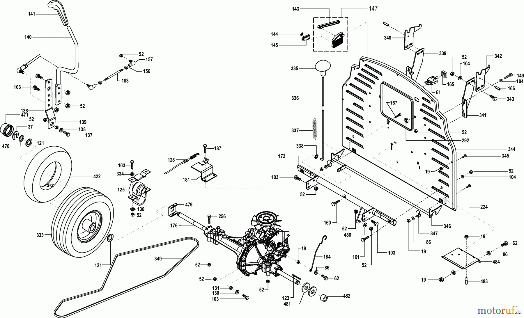  Dolmar Rasentraktoren TM-102.17 H TM-102.17 H (2005) 4  GETRIEBE, ANTRIEB