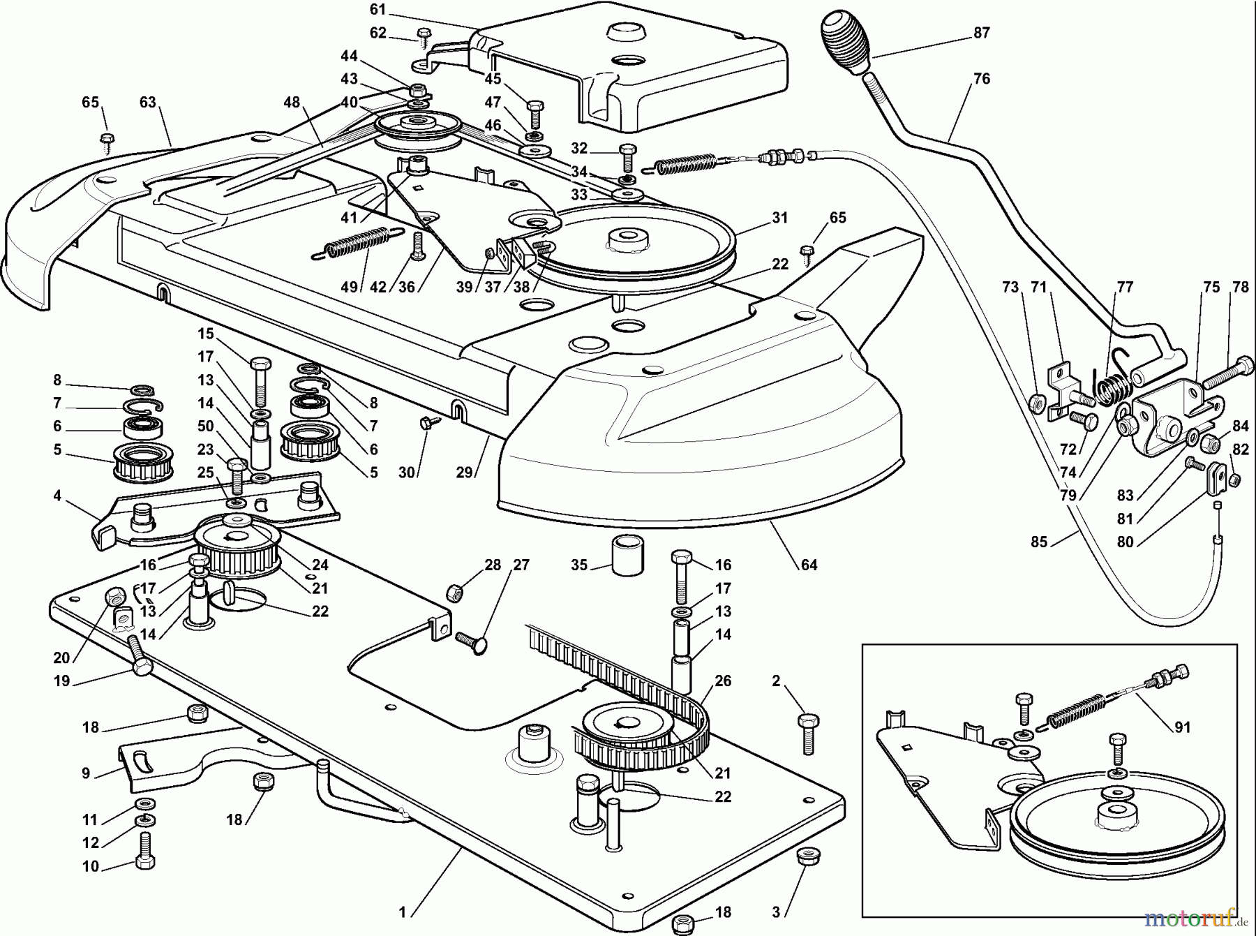  Dolmar Rasentraktoren TM-102.16 H2 TM-102.16 H2 (2008) 8  SCHNEIDWERKZEUG (1)