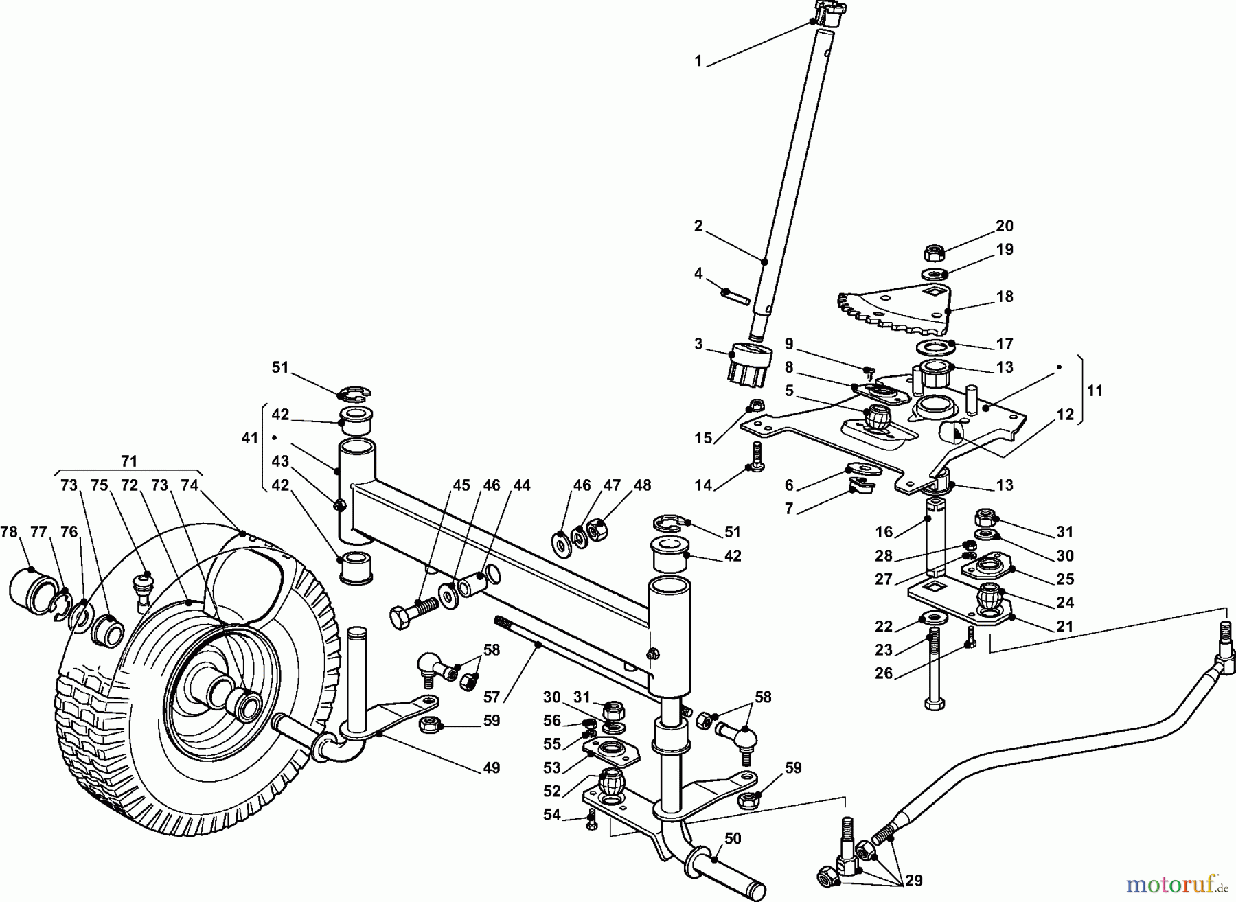  Dolmar Rasentraktoren TM-98.14 H2D TM-98.14 H2D (2008) 3a  LENKGETRIEBE