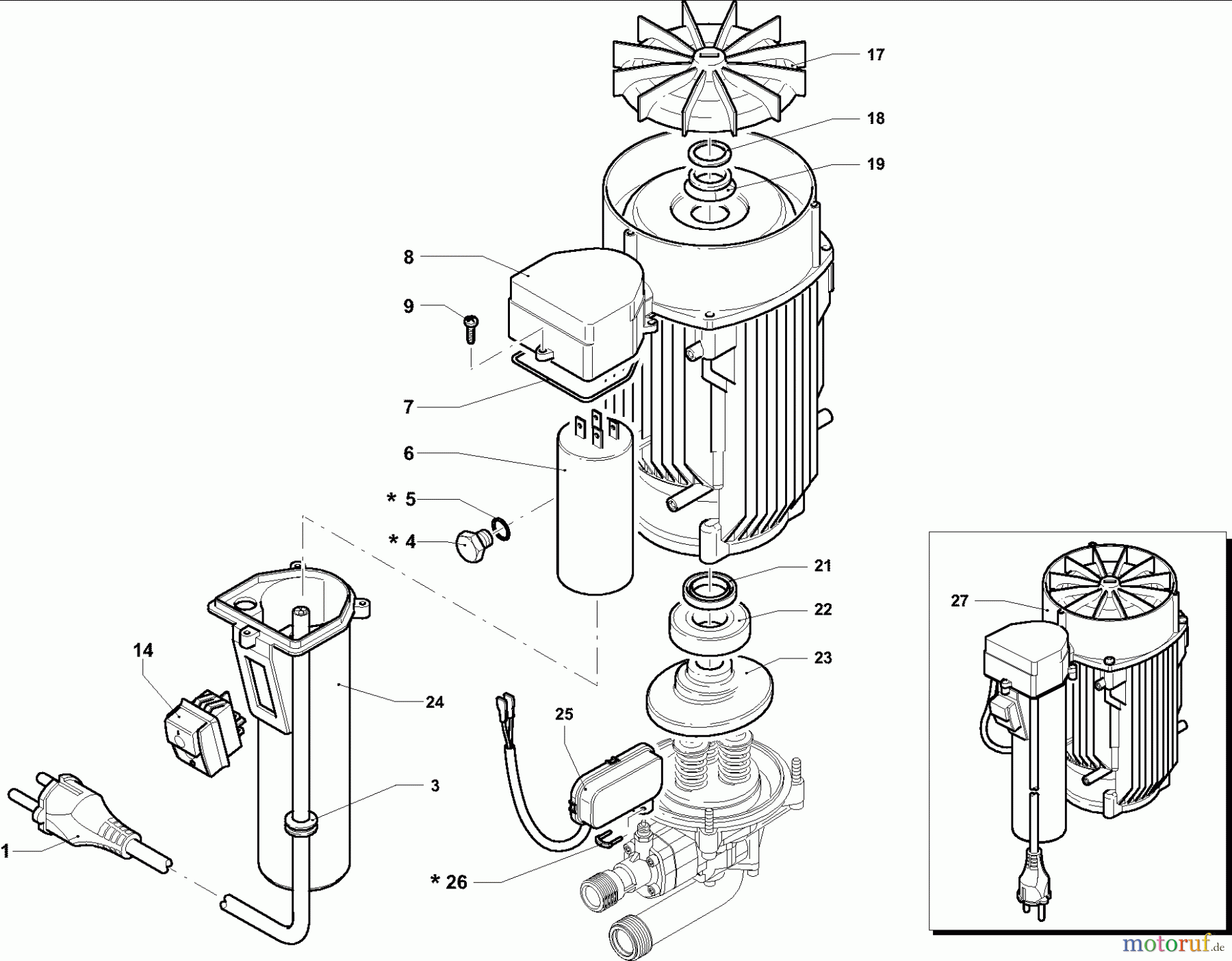  Dolmar Hochdruckreiniger Elektro HP-135 4  Motor